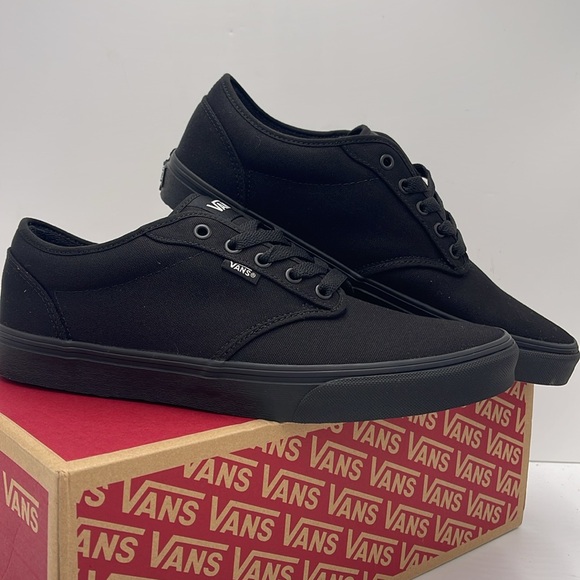 Vans Men's Black Canvas Sneakers Atwood (Canvas) Black/Black
VN000TUY186 - Picture 7 of 16